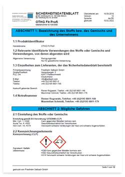 Sicherheitsdatenblatt OTHG Fit Plus